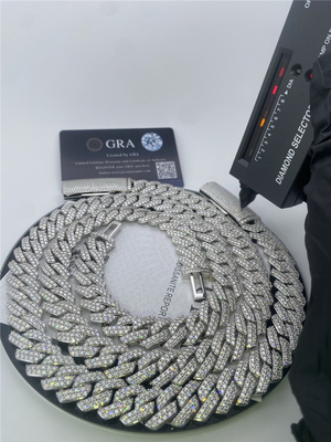 Hip Hop Moissanite Cuban Chain 20mm Wide Gra Moissanite Diamond For Rapper
