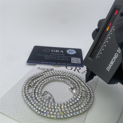 GRA Fine Jewelry Moissanite Tennis Chain Iced Out Tennis Chain For Women