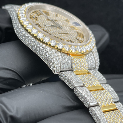 Rolex Studded BussDown Luxury Moissanite Iced Out Watch Expensive