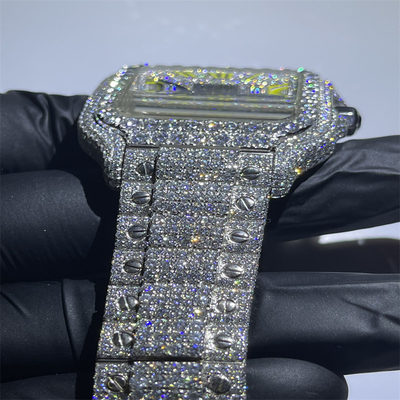 Conflict Free Lab Diamond Watch VVS Iced Out Moissanite Watch Bezel
