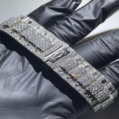 Conflict Free Lab Diamond Watch VVS Iced Out Moissanite Watch Bezel