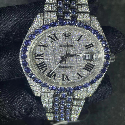 Luxury Moissanite Watch Rolex Datejust Bling Jewelry Moissanite Iced Out Watch