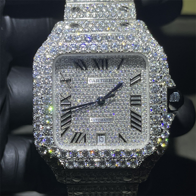 Quartz Round Brilliant Cut Moissanite Bust Down Hip Hop Bling