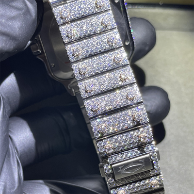 DEF Cartier Bussdown Watch Cartier Santos Iced Out Diamond Watch OEM