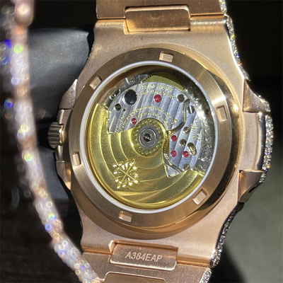 OEM Moissanite Bust Down Watch Luxury Handmade VVS Moissanite Diamond Watch