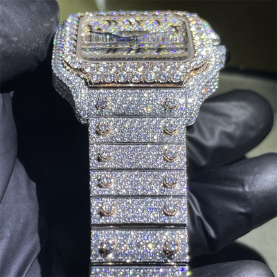 DEF Cartier Bussdown Watch Cartier Santos Iced Out Diamond Watch OEM