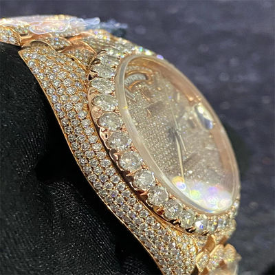 20 Carat White Bussdown  Bust Down Watch  Millionaire Conflict Free