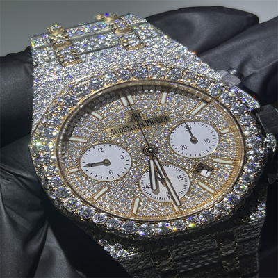 AP 19 Carats Top Clone Bust Down Watches Bling VVS Moissanite Watch