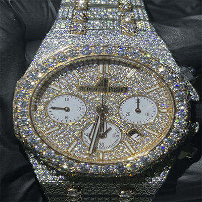 AP 19 Carats Top Clone Bust Down Watches Bling VVS Moissanite Watch