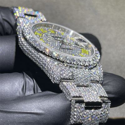 Ef Moissanite Watch Rolex Colour Less Baguette Vvs Moissanite Watch With Custom