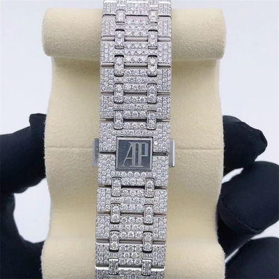 3Atm Water Resistant Iced Out Moissanite Watch Original VVS1 Buss Down Watch