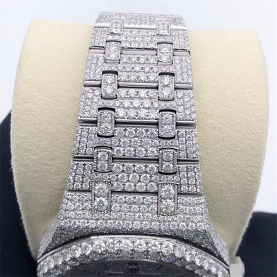 3Atm Water Resistant Iced Out Moissanite Watch Original VVS1 Buss Down Watch