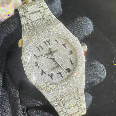 VVS1 Moissanite Rolex Watches Piguet 41 Mm Iced Out Ap Watch For Unisex