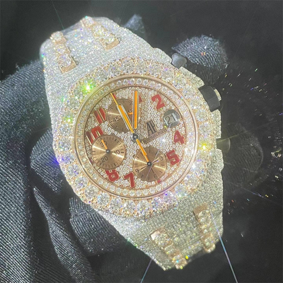 VVS1 Moissanite Rolex Watches Piguet 41 Mm Iced Out Ap Watch For Unisex