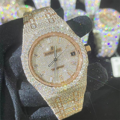 VVS1 Moissanite Rolex Watches Piguet 41 Mm Iced Out Ap Watch For Unisex