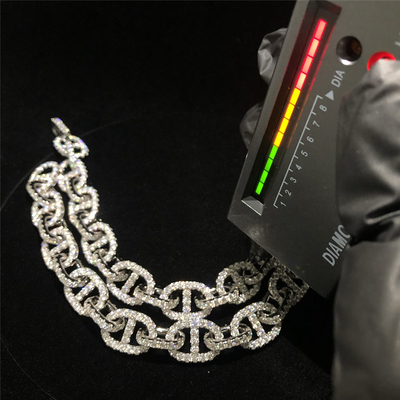 Bracelet Women Moissanite Cuban Chain
