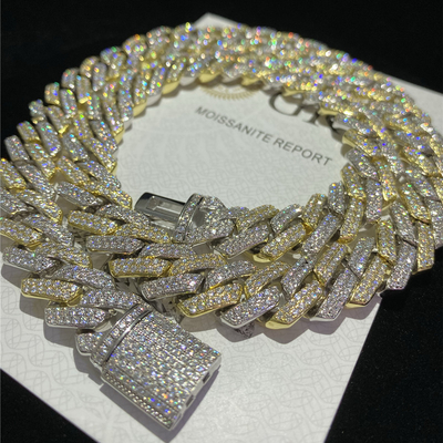 Jewelry Baguette Moissanite Hip Hop Chains Luxury Cuban Moissanite Cuban Chain