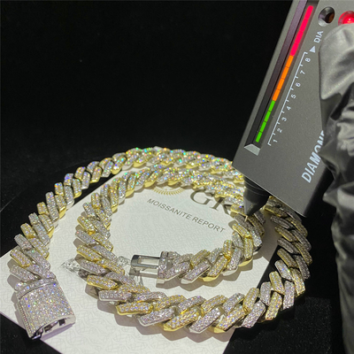 Jewelry Baguette Moissanite Hip Hop Chains Luxury Cuban Moissanite Cuban Chain
