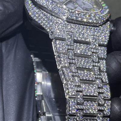 Hiphop Moissanite Bust Down Watch Fashion Bling Vvs Moissanite For Women