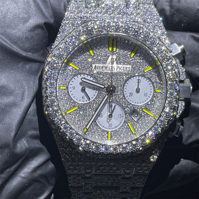 Luxury Hip Hop VVS1 Hip Hop Diamond Watch Handmade Ap Watch Royal Oak