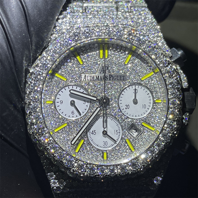 Luxury Hip Hop VVS1 Hip Hop Diamond Watch Handmade Ap Watch Royal Oak