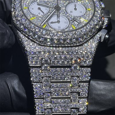 Luxury Hip Hop VVS1 Hip Hop Diamond Watch Handmade Ap Watch Royal Oak