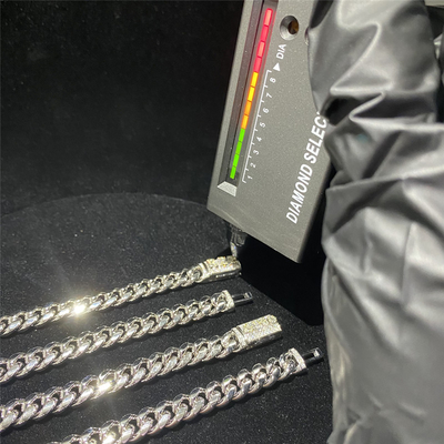 Custom Name Moissanite Cuban Link Bracelet S925 Sterling Silver Vvs Diamond Necklace