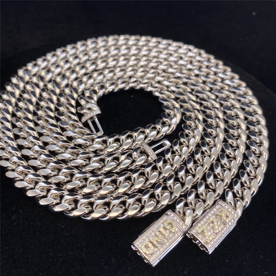 Custom Name Moissanite Cuban Link Bracelet S925 Sterling Silver Vvs Diamond Necklace