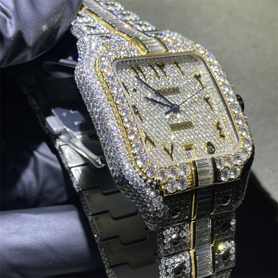 Round Brilliant Cut Moissanite Cartier Watch