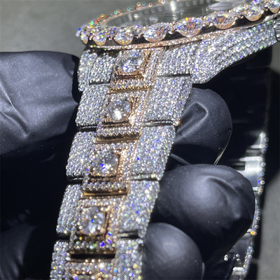 Hip Hop Rolex Moissanite Watch G Shock  Luxury Bust Down Diamond Watch