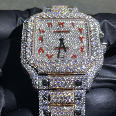 Jewelry BV Moissanite Diamond Watch Modification Inlay Moissanite Hand Made Watch vvs watch