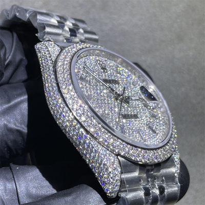 Hand Setting Moissanite Watch Rolex Rolex Datejust Watches 2824