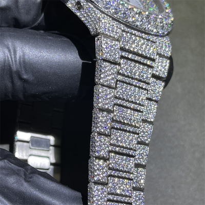 3ATM Moissanite Bust Down Watch Bling Dial Diamond Watch Waterproof