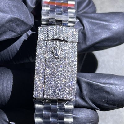 Hand Setting Moissanite Watch Rolex Rolex Datejust Watches 2824