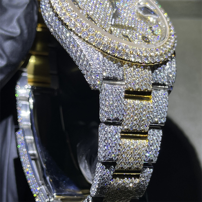 High End Jewelry Moissanite Diamond Watch Rolex 2824 Natural Diamond Watch