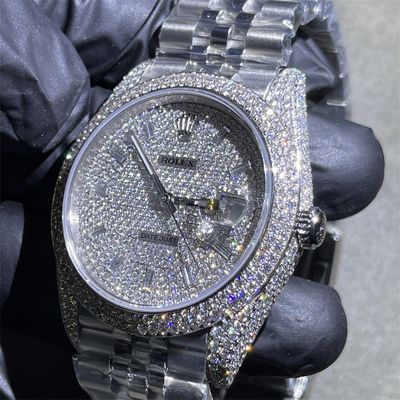 Hand Setting Moissanite Watch Rolex Rolex Datejust Watches 2824