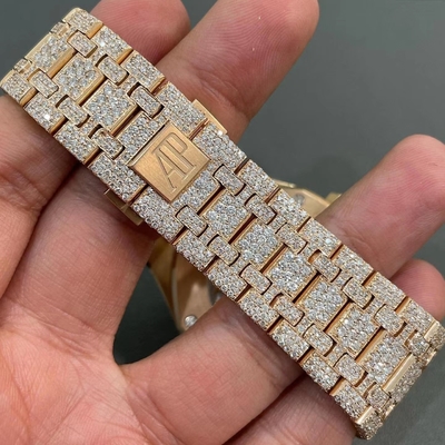 Hip Hop Hand Setting Moissanite Audemars Piguet Luxury Moissanite Ap Watch