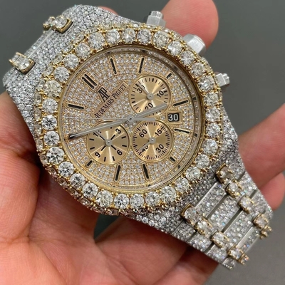 Hip Hop Hand Setting Moissanite Audemars Piguet Luxury Moissanite Ap Watch