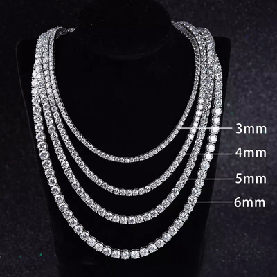 Fine Jewelry Moissanite Tennis Necklace Vvs Moissanite Custom Pendant