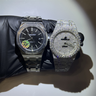 Hand Setting Moissanite Buss Down Watch Luxury Dial Hip Hop Iced Out Diamond