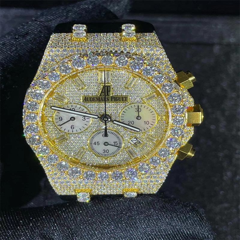 America Moissanite Diamond Watch Set Chain Moissanite Mens Watches In Europe