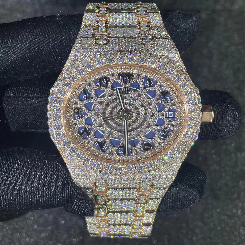 Mechanical Bust Down Ap Watch Fully Flooded Automatic Diamond Watch