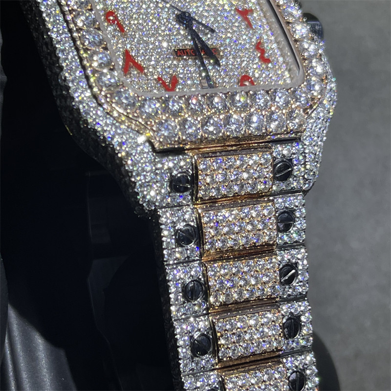Jewelry BV Moissanite Diamond Watch Modification Inlay Moissanite Hand Made Watch vvs watch