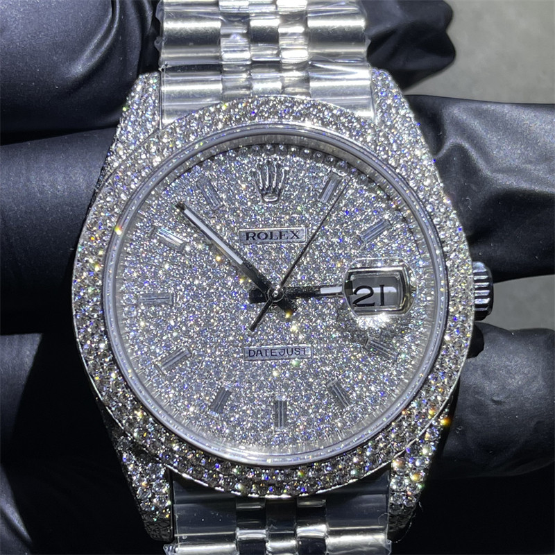 Hand Setting Moissanite Watch Rolex Rolex Datejust Watches 2824