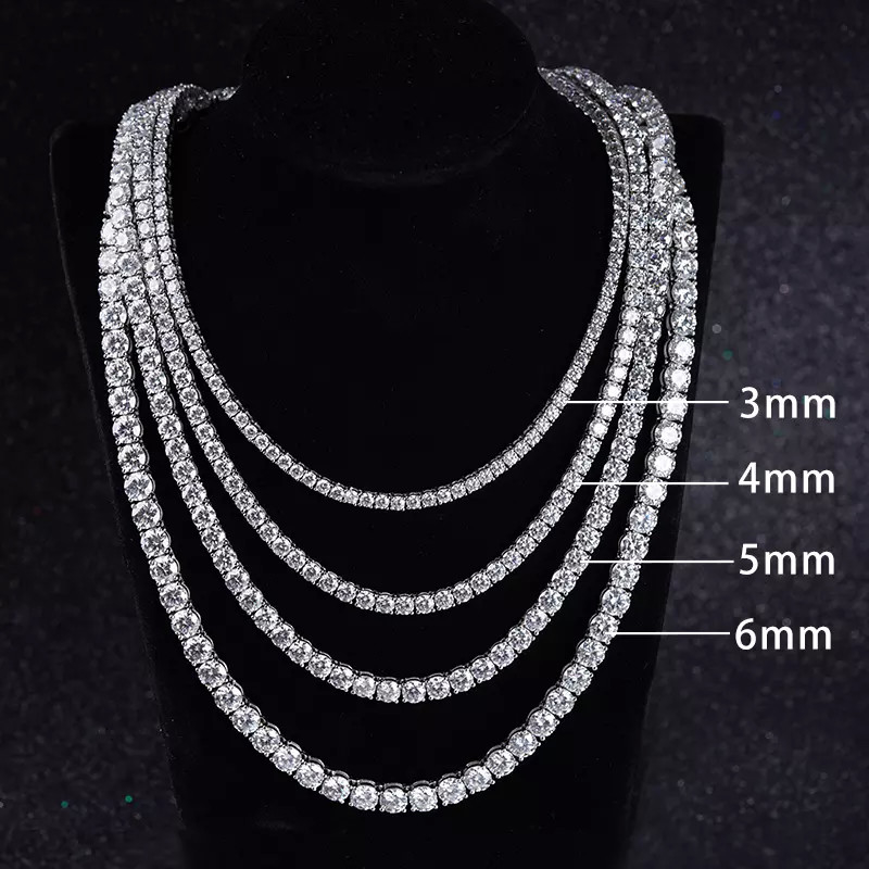Fine Jewelry Moissanite Tennis Necklace Vvs Moissanite Custom Pendant