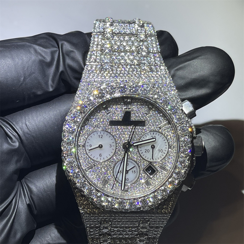 Bocarman Man Moissanite Mechanical Watch For Men 100% Pass The Test Diamond Pen